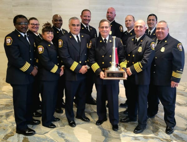 HILLSBOROUGH COUNTY, Fla. - Hillsborough County Fire Rescue Fire Chief Dennis Jones was named the Florida Career Fire Chief of the Year by the Florida Fire Chiefs’ Association at an awards ceremony held Tuesday evening at the Naples Grande Beach Resort in Naples, Florida. 