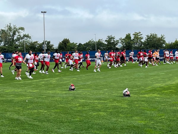 The Bucs were all set to have two days of good hard-hitting practices against the NY Jets at the Jets facility, but had to settle for just one workout against Aaron Rodgers and company and move their Thursday practice to the NY Giants facility in East Rutherford. Bucs head coach Todd Bowles says you've got to be ready to go with what's thrown at you.