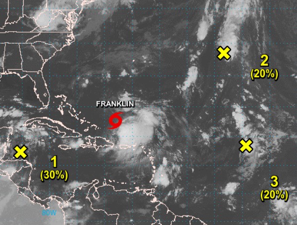 There is a 70% chance that an area of showers and thunderstorms in the Caribbean Sea will develop into a tropical system as soon as Sunday and could pose a risk to Florida and the Gulf of Mexico coast early next week.