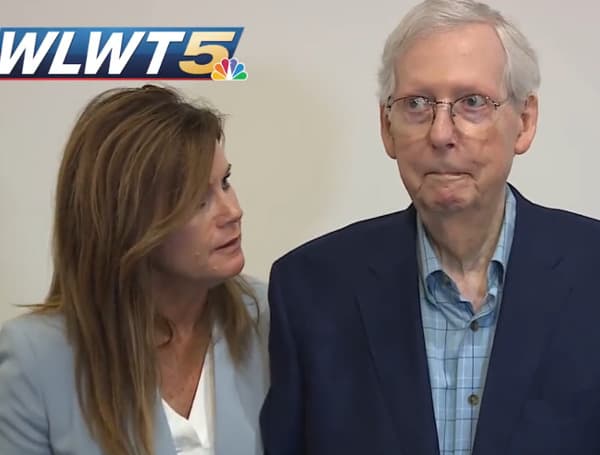 Senate Republican Leader Mitch McConnell appeared to freeze for a moment and was unable to answer a reporter's question at an event in Kentucky on Wednesday, weeks after he had a similar episode in Washington.