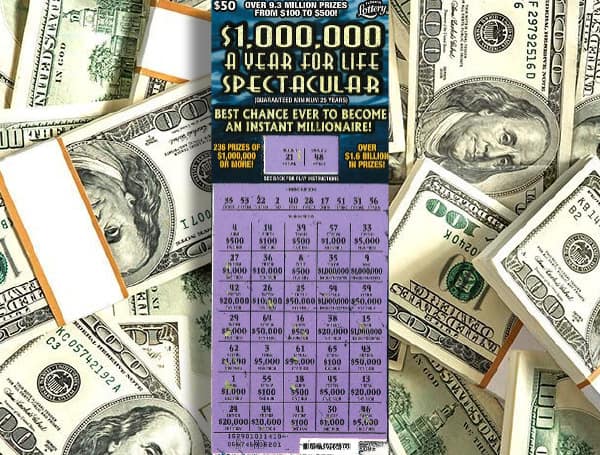The Florida Lottery announced Tuesday that Krenar Gavani, 57, of Clearwater, claimed a $1 million prize from the $1,000,000 A YEAR FOR LIFE SPECTACULAR Scratch-Off game at the Lottery’s Tampa District Office. 
