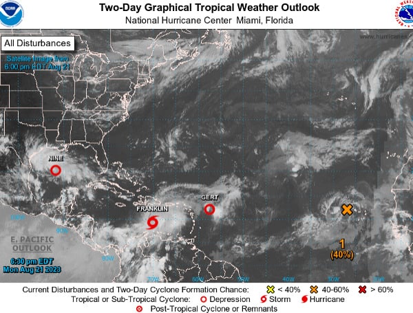 While warm waters churn in the Atlantic Ocean as the hurricane season has entered what traditionally is its most-active period, five storm systems do not appear to pose an immediate threat to Florida. 