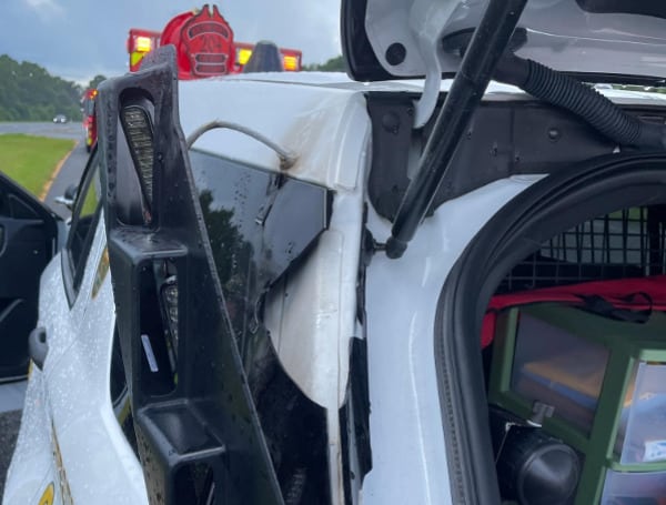 A sheriff’s office deputy in Florida was driving Sunday when his patrol vehicle was struck by lightning, sending him to the hospital.