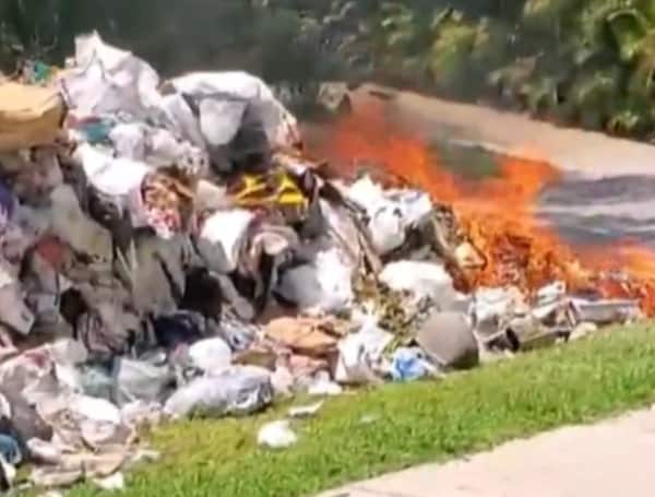 TAMPA, Fla. - As temperatures rise this summer, there is an increased risk of hazardous materials disposed of improperly heating up and causing fires within trash bins and garbage trucks.