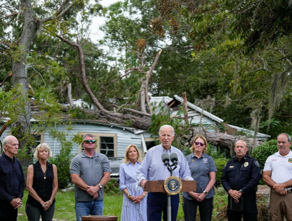 President Joe Biden visited Florida’s Big Bend region on Saturday to survey the areas ravaged by Hurricane Idalia — even though he technically was in Live Oak, about 65 miles from the rural area where the storm crashed into Florida’s coastline.