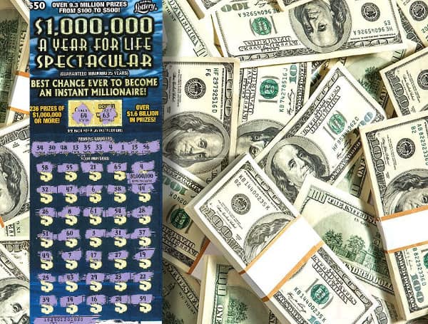 The Florida Lottery announced Thursday that Douglas Brewer, 62, of Santa Rosa Beach, claimed a $1 million prize from the $1,000,000 A YEAR FOR LIFE SPECTACULAR Scratch-Off game at the Lottery’s Headquarters in Tallahassee.