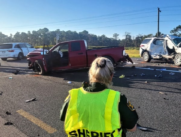 POLK COUNTY, Fla. - The Traffic Homicide unit from the Polk County Sheriff’s Office is investigating two related crashes that occurred Monday morning, September 11, 2023 east of Lake Wales; one of the crashes was a fatal hit & run, and the suspect(s) fled on foot.