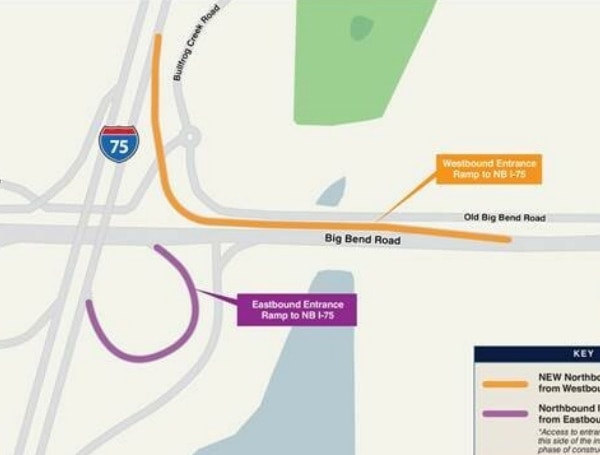 APOLLO BEACH, Fla - Beginning Saturday, October 7, a new entrance ramp will open to traffic from westbound Big Bend Road to northbound I-75, weather permitting.