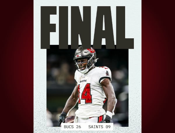 TAMPA, Fla. - After defeating the New Orleans Saints 26-9 Sunday, the Buccaneers are on top of the NFC South.