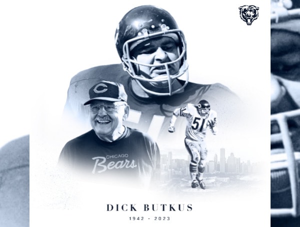 Dick Butkus, an iconic middle linebacker for the Chicago Bears, has died, the team announced Thursday. He was 80.