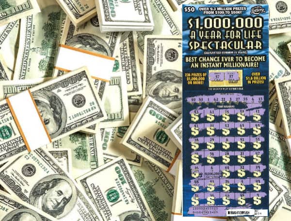 The Florida Lottery (Lottery) announced Monday that Terasa Katsaros, 51, of Parrish, claimed a $1 million prize from the $1,000,000 A YEAR FOR LIFE SPECTACULAR Scratch-Off game at the Lottery’s Headquarters in Tallahassee. 