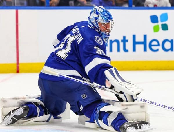 TAMPA, Fla. - Carolina kept throwing pucks toward the net, outshooting the Lightning 32-23 and 64-39 in shot attempts Tuesday night at Amalie Arena.
