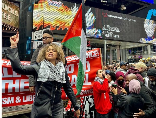 The New York City Democratic Socialists announced Saturday that a rally would be held on Sunday in Times Square in support of Palestinians after Hamas terrorists invaded Israel and killed hundreds.