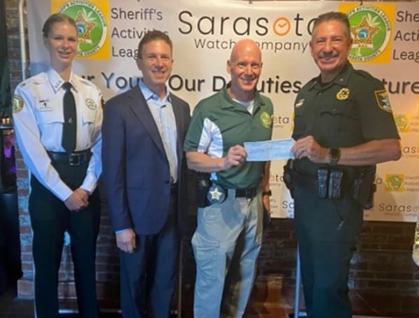 SARASOTA COUNTY, Fla. - The Sarasota County Sheriff’s Office (SCSO) received a donation of $25,000 from Hugh Culverhouse, Jr. for the benefit of the Sheriff’s Activities League (SAL).