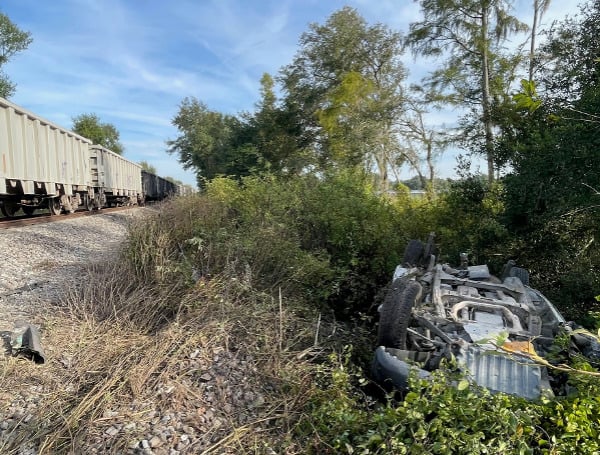 PASCO COUNTY, Fla. - Florida Highway Patrol is investigating a crash that happened on Monday at 8:10 a.m. in Zephyrhills involving a train and a stolen fertilizer truck.