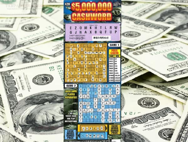 The Florida Lottery announced Friday that Janice Velez, 60, of Kissimmee, claimed a top prize of $5 million prize from the $5,000,000 CASHWORD Scratch-Off game at the Lottery’s Headquarters in Tallahassee.