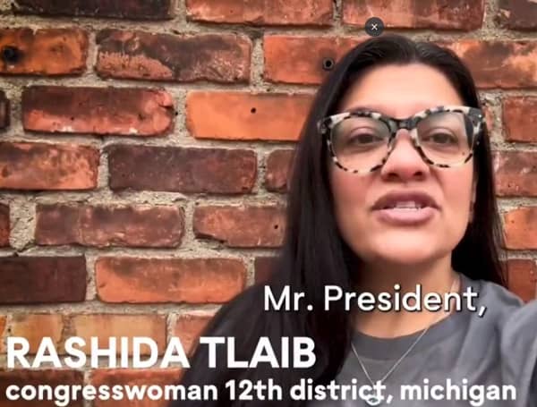 Democratic Michigan Rep. Rashida Tlaib posted a video Friday featuring pro-Gaza protesters calling for the removal of the Israeli state.