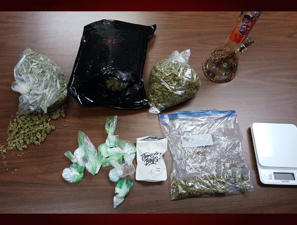 Following John Butler’s arrest, Troopers located drug paraphernalia, 886 oxycodone pills, and a large amount of marijuana. Source: FHP