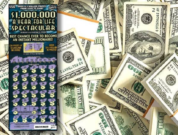 Barbara Arnesen, 67, of Lake Placid, claimed a $1 million prize from the $1,000,000 A YEAR FOR LIFE SPECTACULAR scratch-off game (Florida Lottery)