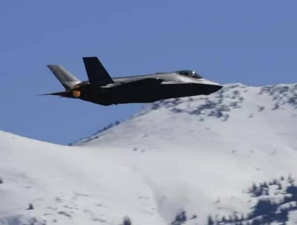 An F-35A takes off from Hill Air Force Base, Utah, March 14, 2014. After getting upgrades, the F-35A is on its way back to Nellis AFB, Nev. (U.S. Air Force photo by Airman 1st Class Joshua D. King/ RELEASED)