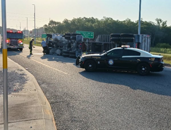Tractor-Trailer Rollover Crash Closes Portion Of US-301 In Tampa (FHP)