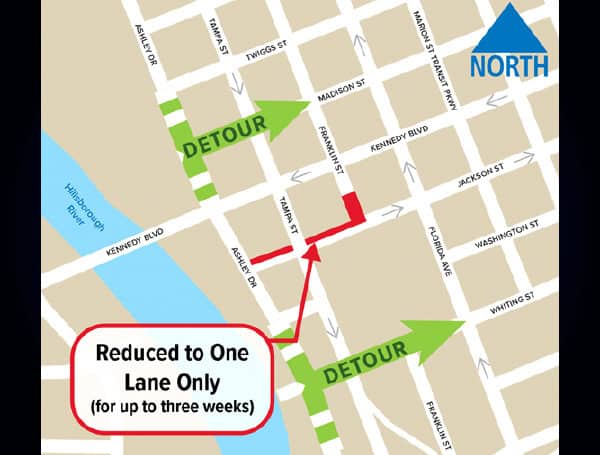 E. Jackson St. will be closed for up to three weeks as crews replace a wastewater pipe.